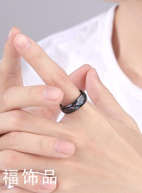 NFC智能戒指ICID门禁多功能公交地铁J比亚迪氧化锆男指环定制饰品