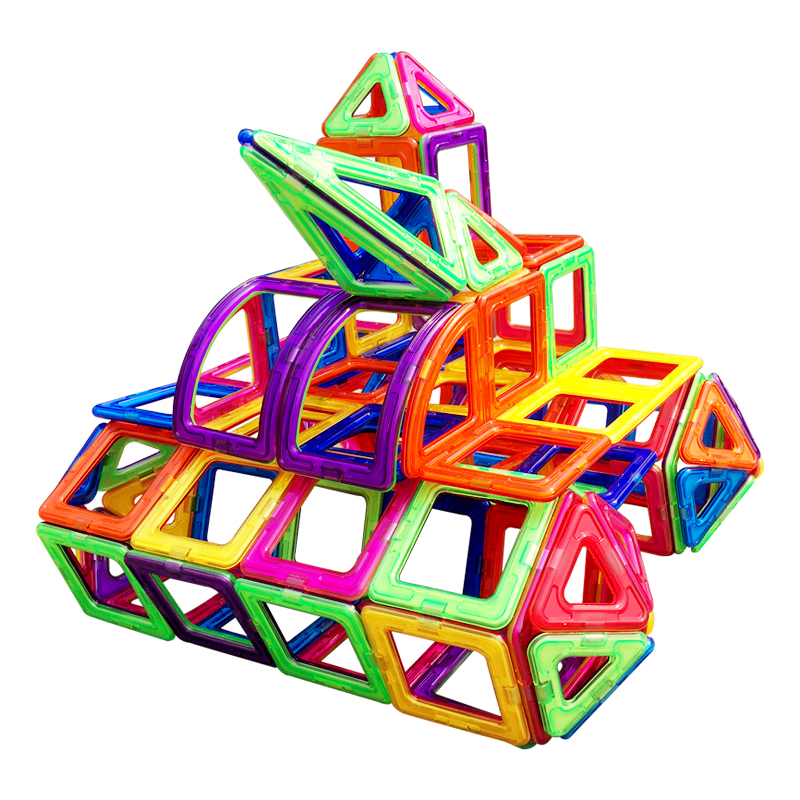 纯磁力片儿童益智磁铁积木吸铁石拼装3-I6-8岁宝宝男女孩磁性玩具