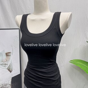 型好q到爆 版 人人穿显瘦U领宽肩带遮副乳吊带背心女 神tee自留