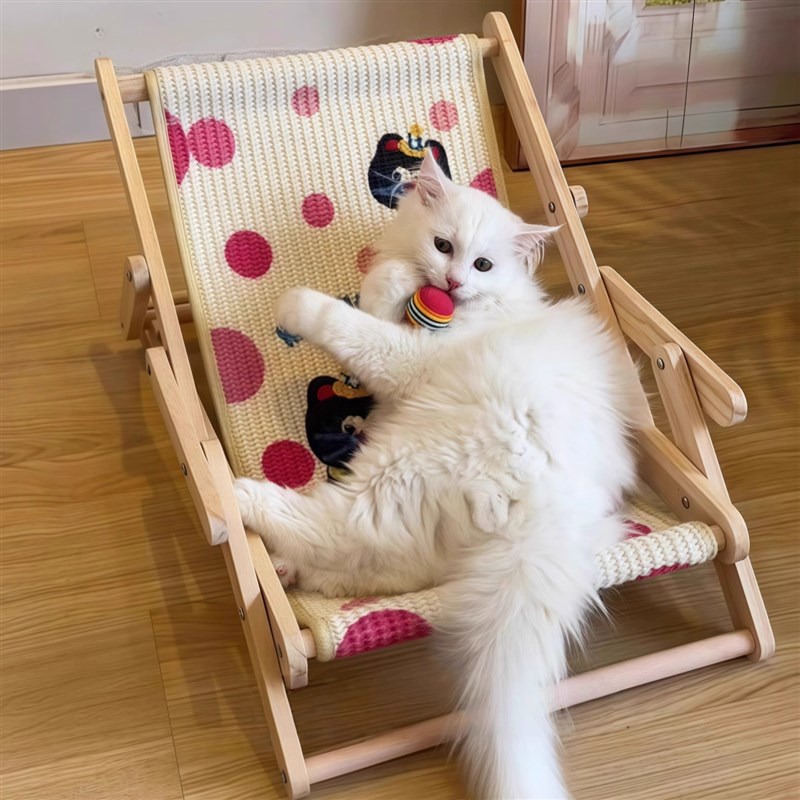 猫咪躺椅宠物沙发猫椅子剑麻猫抓板可调K节耐抓不掉屑四季通用猫