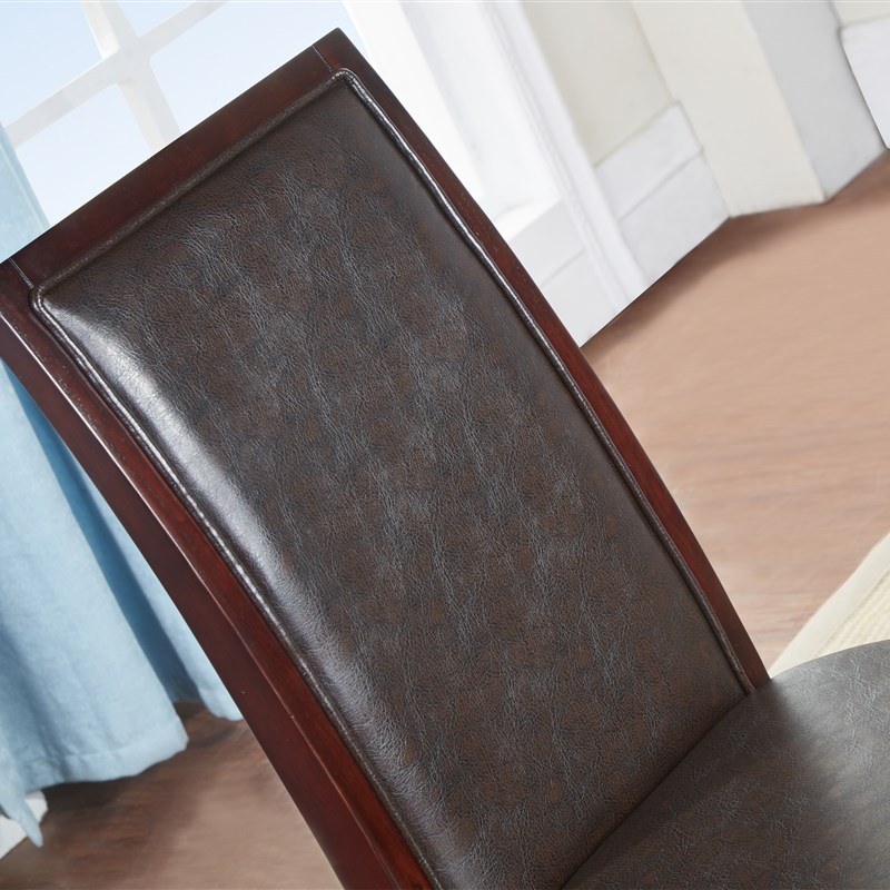 会议室培训椅实木餐椅美式乡村书C台椅家用皮革坐椅简约靠背椅子