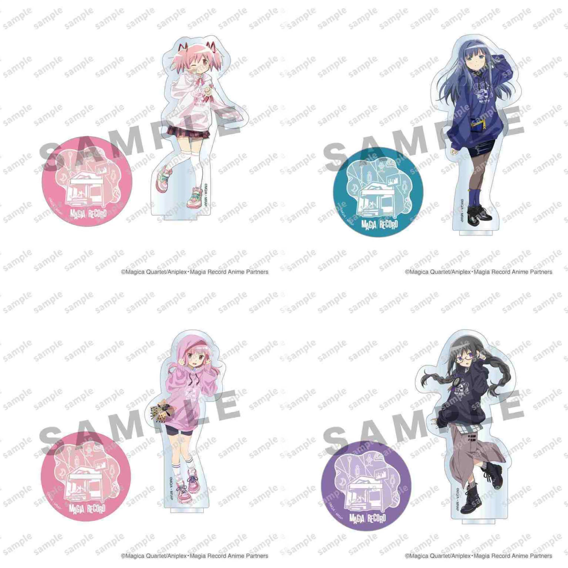 魔法记录魔法少女小圆私服鹿目圆晓美焰七海深月环立牌摆件谷子