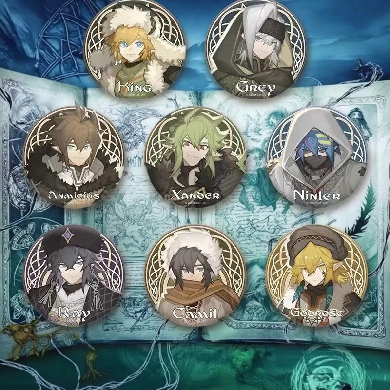 现货凹凸世界北境之森系列周边徽章雷狮安迷修金赞德神近耀吧唧谷