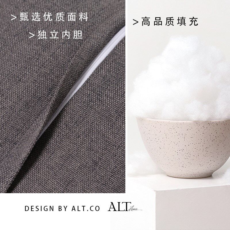 高端沙发抱枕套不含芯客厅轻奢高级感黑色简约腰枕床上靠背靠枕头