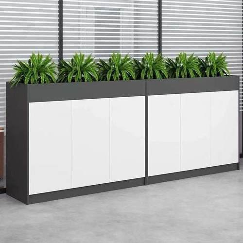 办公室桌边隔断柜侧柜花槽柜展厅车间隔离柜文件柜矮柜半墙屏风柜