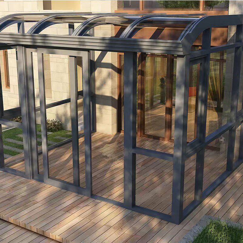 上海杭州苏州欧式温室顶楼露台封阳台花房断桥铝别墅门窗定制