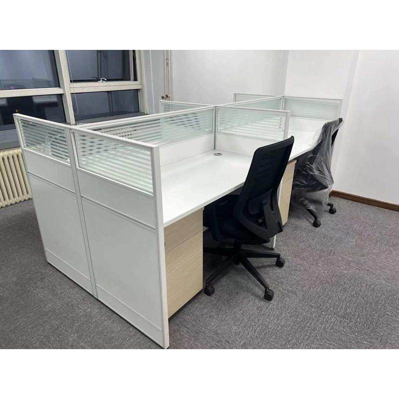 北京简约现代30款式屏风办公桌组合4人位卡座隔断员工桌6人职员桌