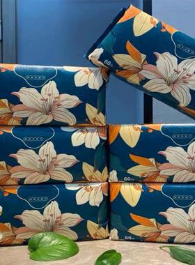 百合花加厚50抽一次性抽取式加厚洗脸巾珍珠纹干湿两用呵护洁面棉