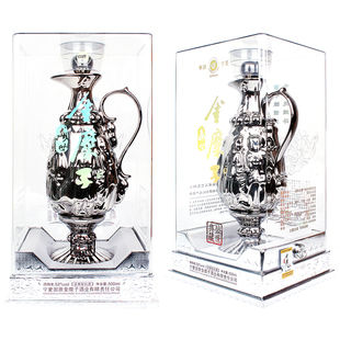 宁夏金糜子酒双色金银壶白酒浓香型52度500ml金糜子典藏酒纯粮酒
