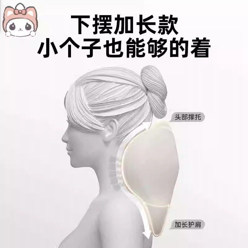 萌萌喵护颈枕汽车头枕车用靠枕女生开车座椅可爱车载脖枕腰靠套装