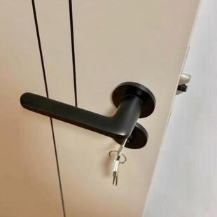 简约房门锁分体锁静音现代家用室内实木门锁房间门锁磁吸卧室