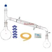 口径24 玻璃常压蒸馏装 14件套 500ml 置 蒸馏套装
