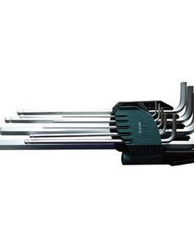 现货扳手工具9件铬钒钢特长球头内六角扳手组套 09101A