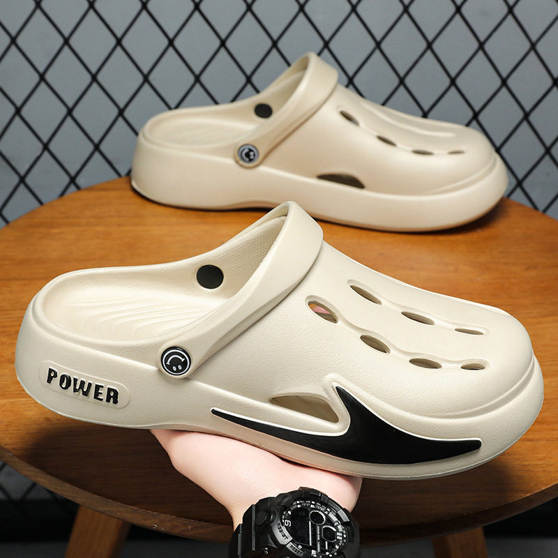 男款洞洞鞋夏透气包头拖鞋外穿厚底舒适休闲鞋EVA踩屎感男士凉鞋,流行男鞋,洞洞鞋,淘宝优惠券,粉丝福利购,淘宝优惠卷