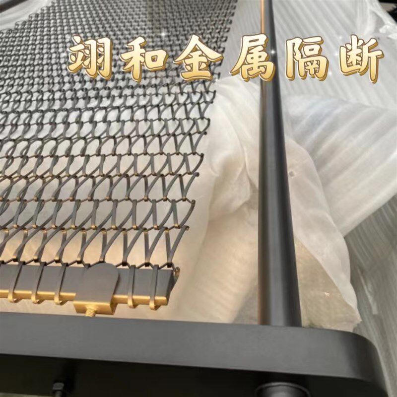 金属网装饰垂帘酒店挂帘展厅屏风餐厅不锈钢幕墙编织螺旋装饰帘