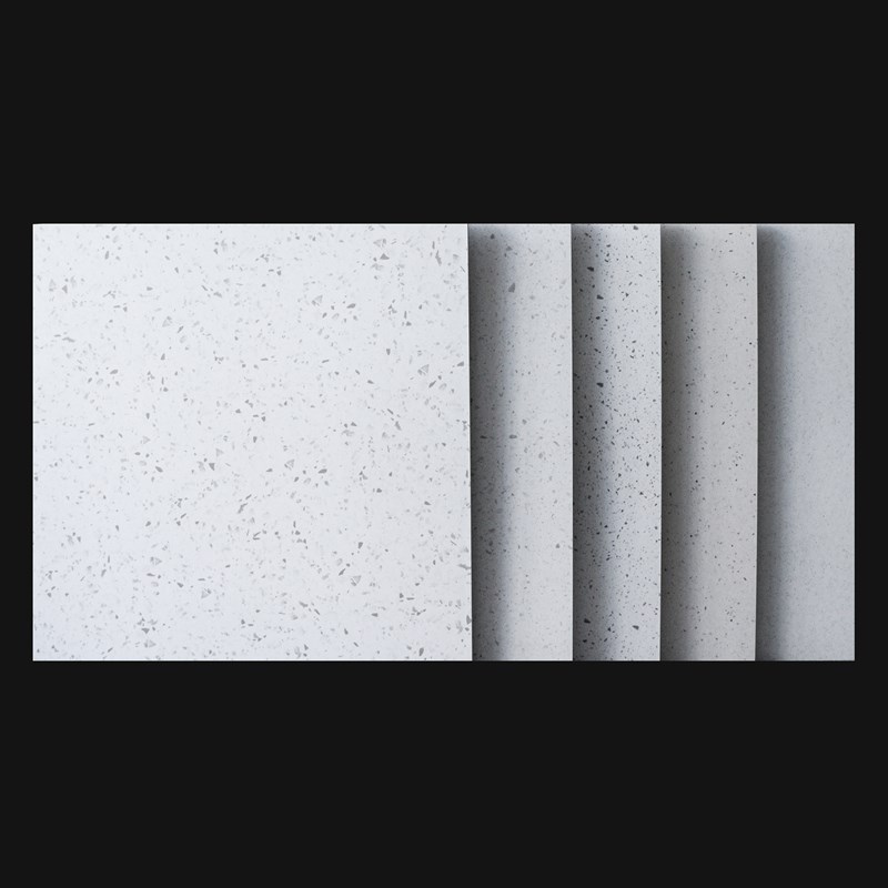 白色小颗粒水磨石瓷砖600x600客厅连锁店地砖800x800工装仿古墙砖