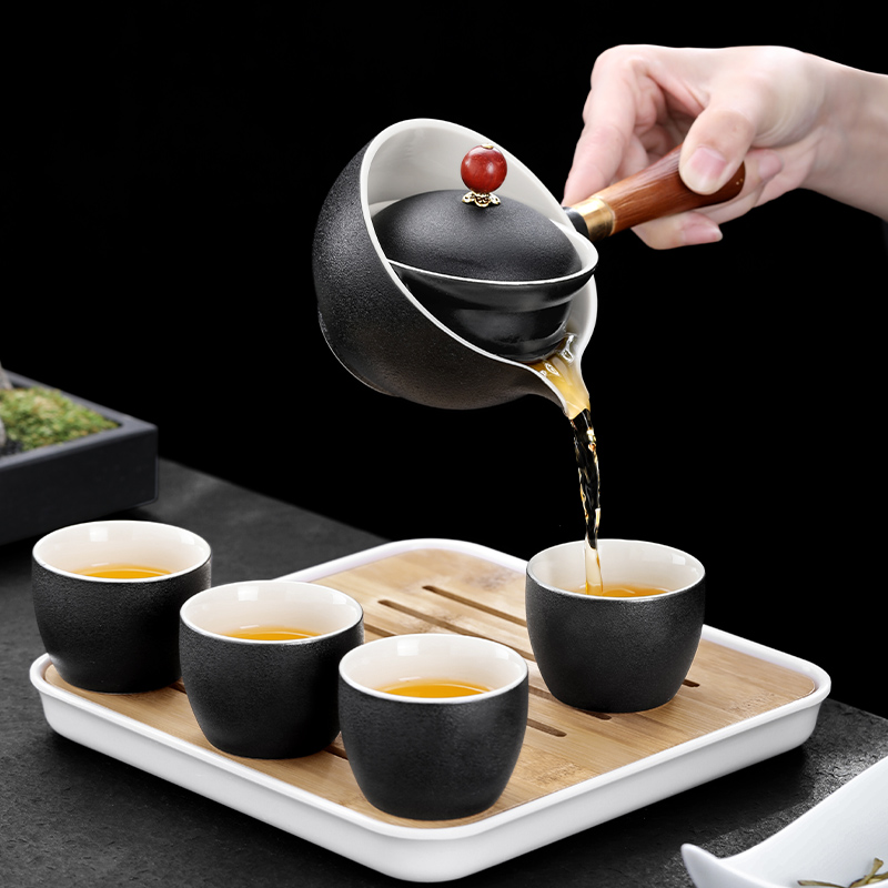茶具套装小套家用泡茶神器泡摇摆茶壶旅行功夫便携式懒人自动旋转