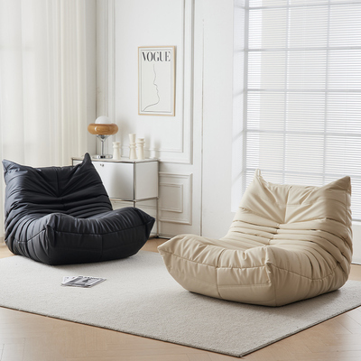 毛毛虫沙发togo奶油客厅懒人可躺可睡单人沙发网红阳台休闲单人椅