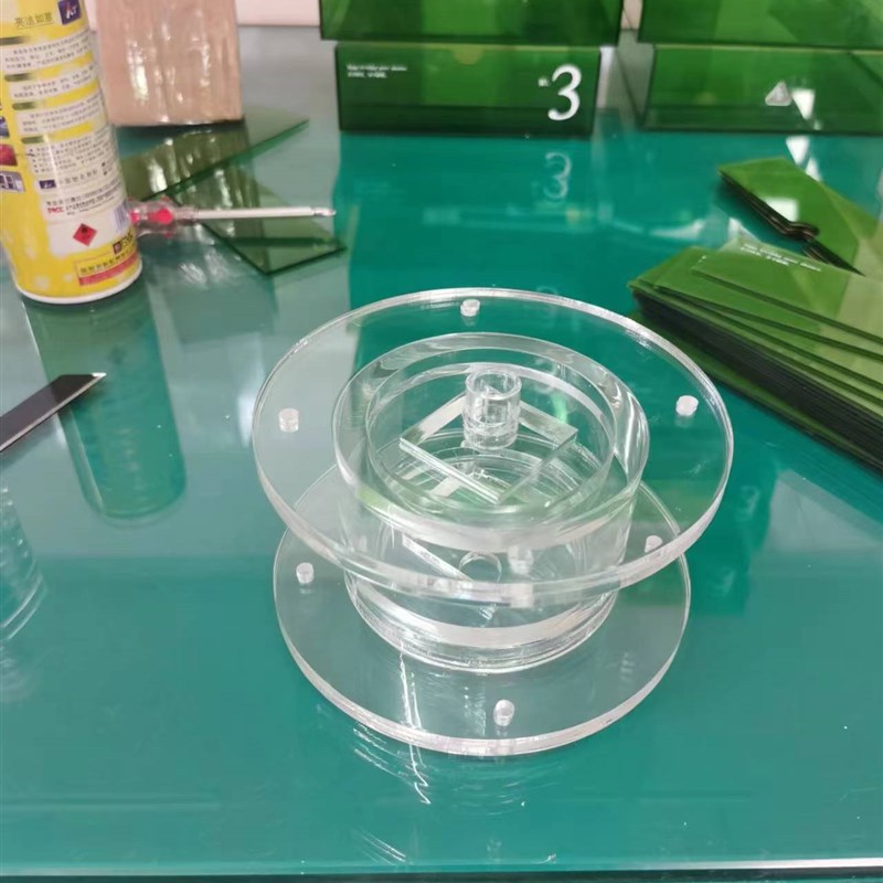 高透明亚克力有机玻璃圆柱形空心彩色管水箱法兰实验器材灯管定制