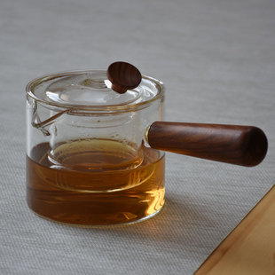 耐高温侧把煮茶壶玻璃泡茶壶电陶炉煮茶器 茶具套装 冲茶器养生壶