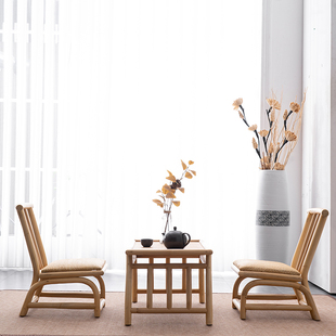 竹藤飘窗小茶桌榻榻米桌子日式炕桌炕几简约农村家用地桌茶几矮桌