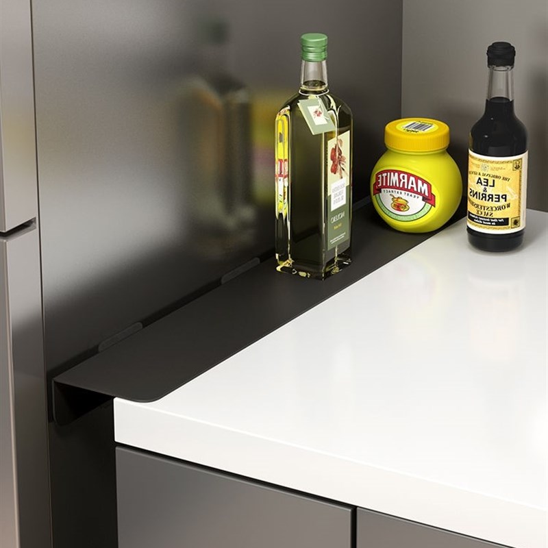 厨房冰箱夹缝隔板台面缝隙延长免打孔调料储物置物架超窄遮丑挡板
