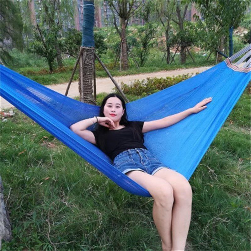 网状吊床透气大人吊绳夏季网孔冰丝网冰丝网床沙滩摇床树床吊睡网
