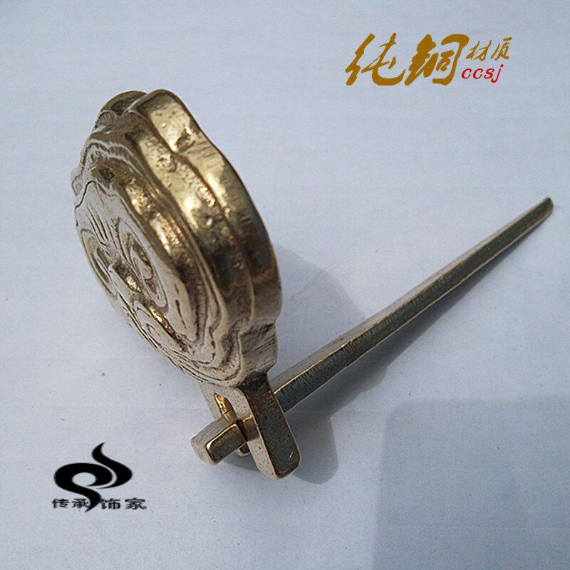 仿古牌匾纯铜匾托/如意挂扁铜托/古典店招牌托配件/纯铜匾额挂件