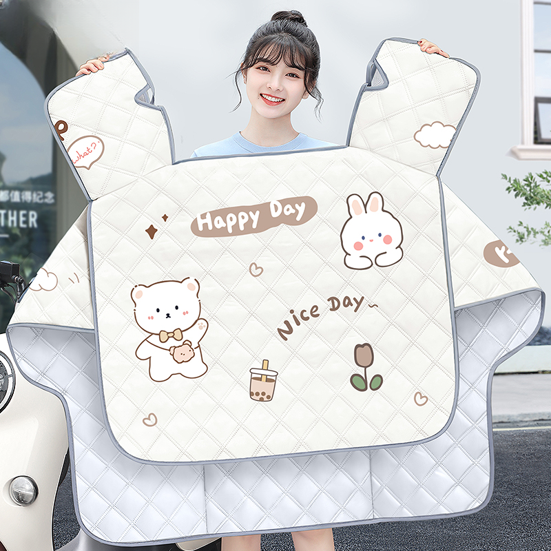 2025新款电动车专用前挡风被摩托车挡雨板四季防水罩冬季加绒加厚