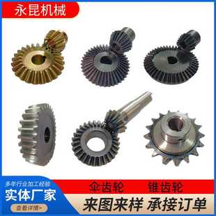 碳钢伞齿轮 蜗轮蜗杆圆柱齿轮链轮锥齿轮齿轮轴发黑配件