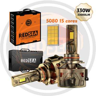 Redsea 330W R33 LED汽车灯H1H4H11 9005 9006 H7 LED Headlights