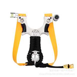 弹弓合金马沙扁皮快压夹片免绑激光红外线弹工架户外竞技配件