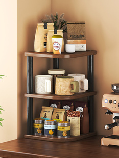 厨房置物架角落台面转角调料架靠墙一体油盐酱醋调料品多层收纳架