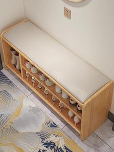 换鞋凳实木家居门鞋柜入口门可坐可穿鞋凳多层鞋架入口储物凳