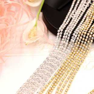 直销 新款珍珠爪链密爪 2mm珍珠钻抓链  水钻珍珠爪链
