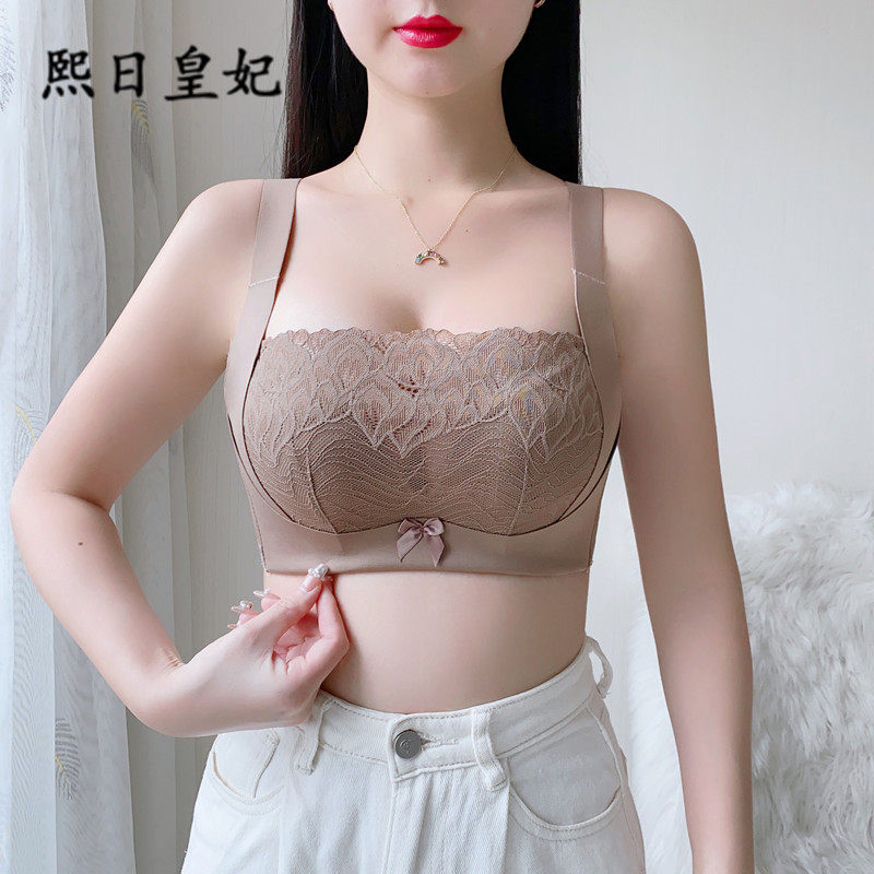 小胸蕾丝显大厚款调整型抹胸内衣