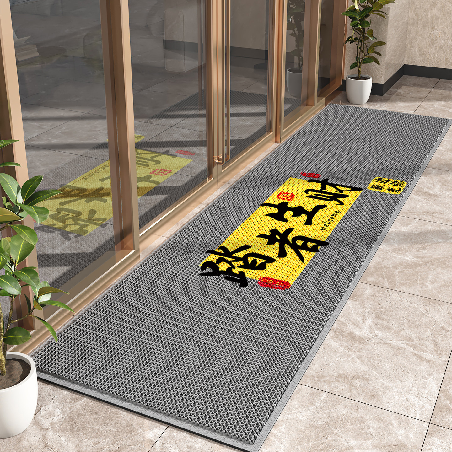镂空商用地垫酒店大堂迎宾脚垫防滑耐刮商场入户除尘可定制门垫