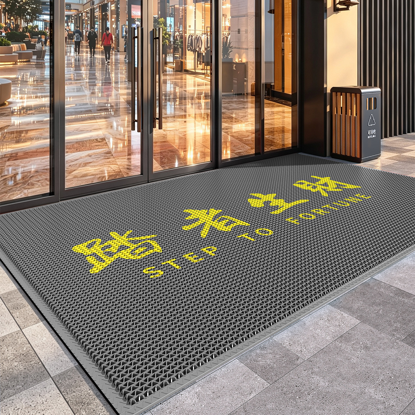 朴慕镂空商用除尘可定制脚垫
