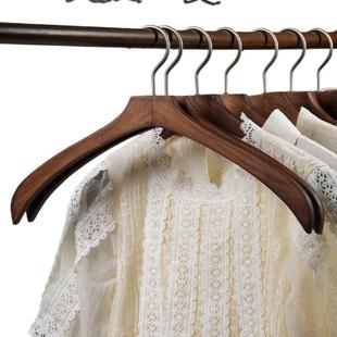 木质衣架家用挂衣实木衣挂无痕防滑木头木制服装店衣架子衣柜撑子