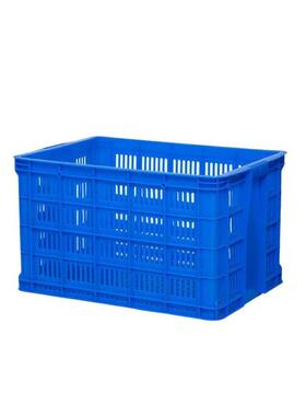 塑料筐长方形加厚水果蔬菜框子大号快递胶框白色圆形箩镂空周转箱