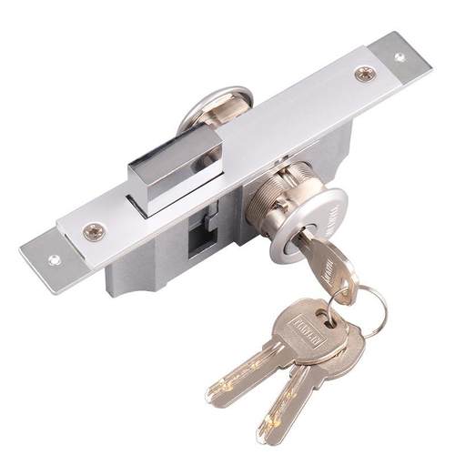 肯德基门锁专用铝合金麦当劳门锁有框地锁玻璃门有框门锁移门勾锁