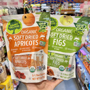 ole超市 欢乐村HappyVillage有机杏干无花果干250g独立包装