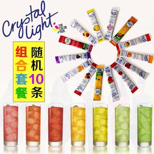 代购美国进口Crystal Light无糖低卡维他命饮料粉10口味拆包组合
