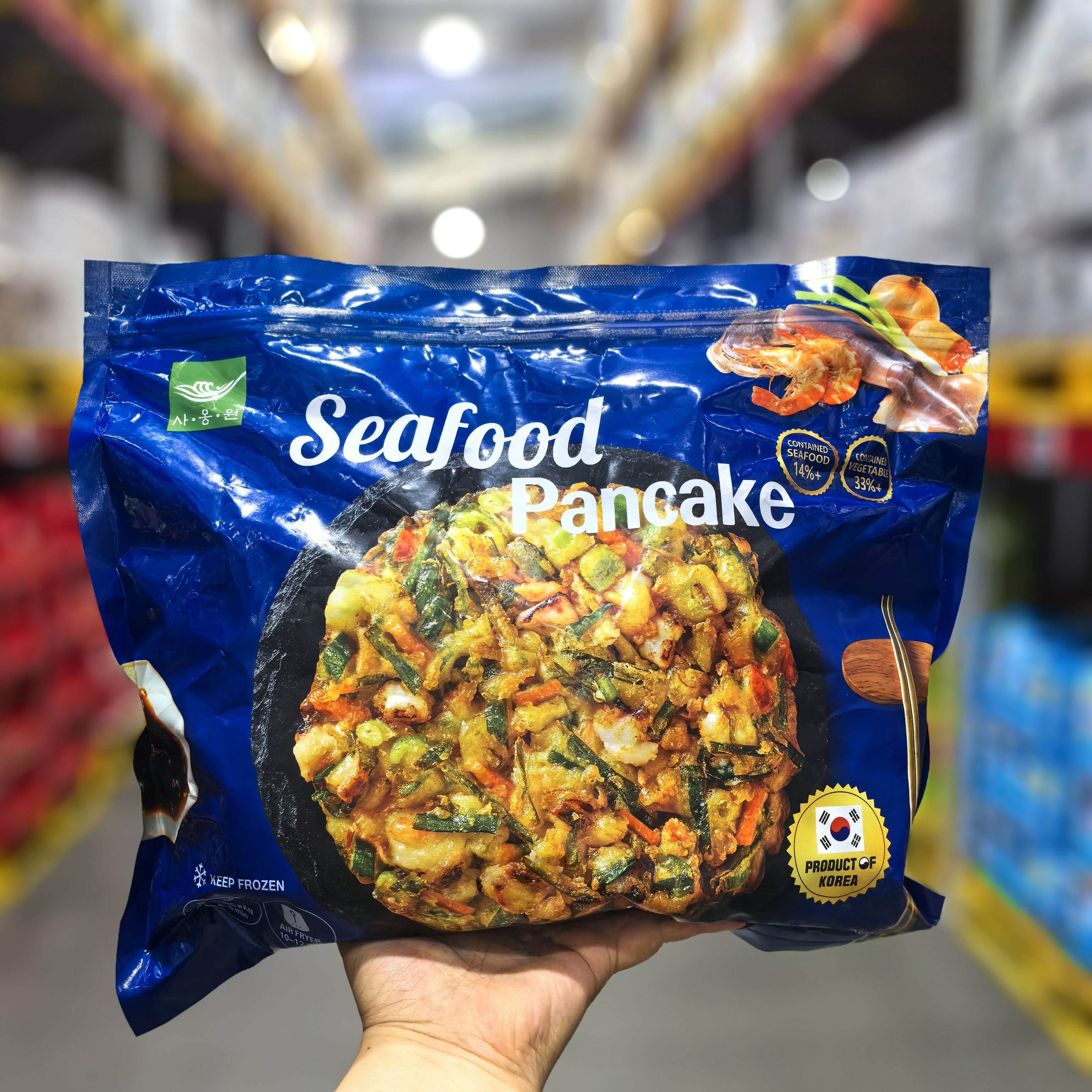 山姆Saongwon韩国进口韩式海鲜蔬菜饼空气炸锅半成品方便速食