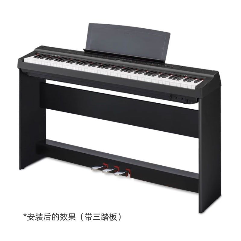 电钢琴木架子家用带延音三踏板P48P1C25P225P115琴架88键通用支架