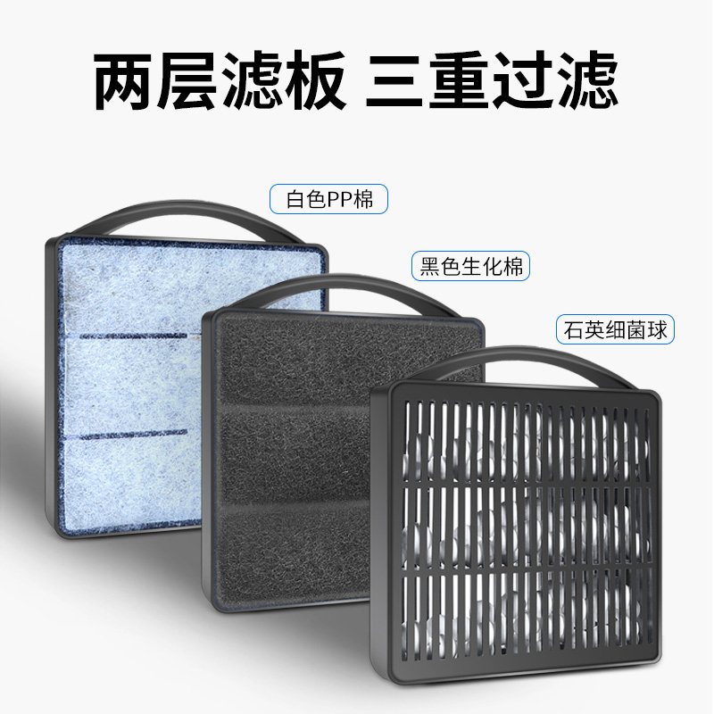 乌龟缸过滤器净化水质免换水低水位养G龟神器龟箱用品净水循环浅