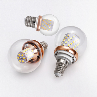 高亮led灯泡e27e14大小螺口球D泡9瓦中性光家用白光节能三色光源