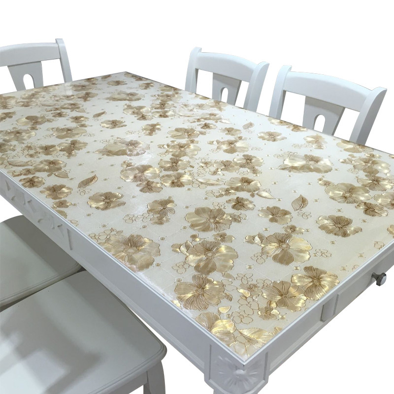 软玻璃加厚PVC桌布防水防烫防油餐桌I垫免洗茶几垫透明磨砂水晶板