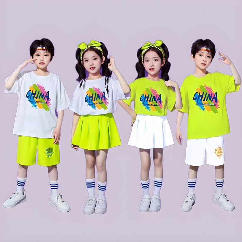 六一儿童演出服小学生拉拉队表演服装幼H儿园班服啦啦操合唱舞蹈