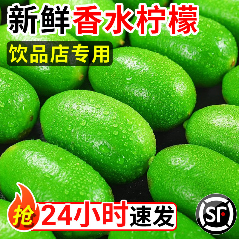广东香水柠檬正宗无籽酸青柠檬一级皮薄新鲜整箱水果甜奶茶店专用